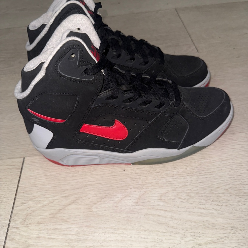 Nike Air Flight Lite High Black Sneakers Classic Style - Picture 7 of 10
